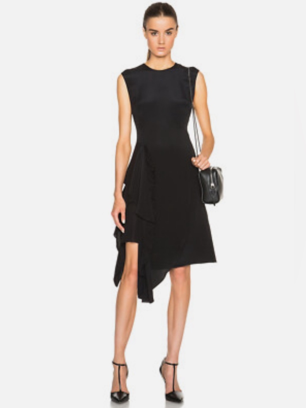 NWT 3.1 PHILLIP LIM BLACK SILK LACE TRIMMED LAYERED DRESS
